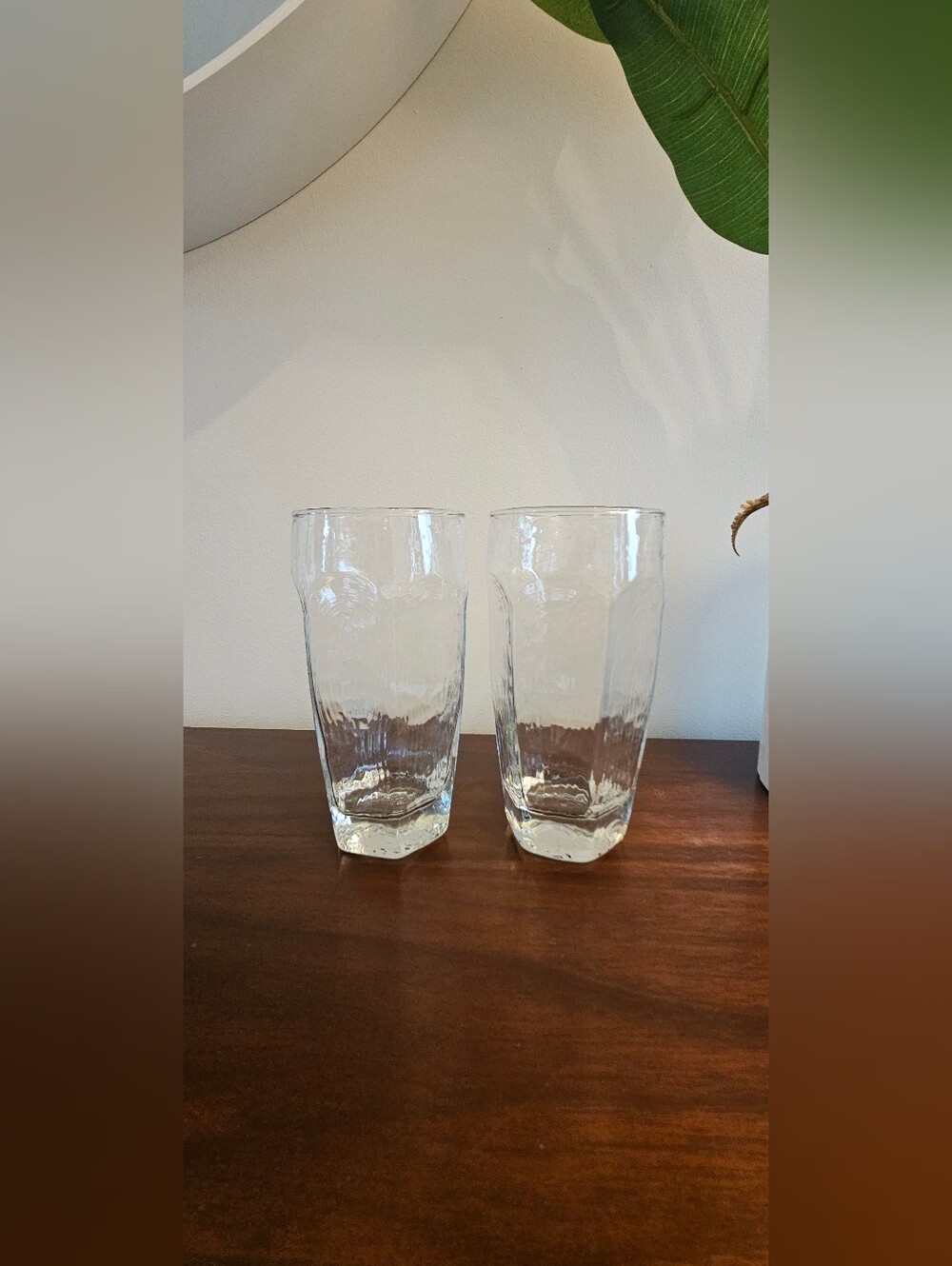 Vintage Libbey Chivalry Textured Glass Tumblers Set of 2